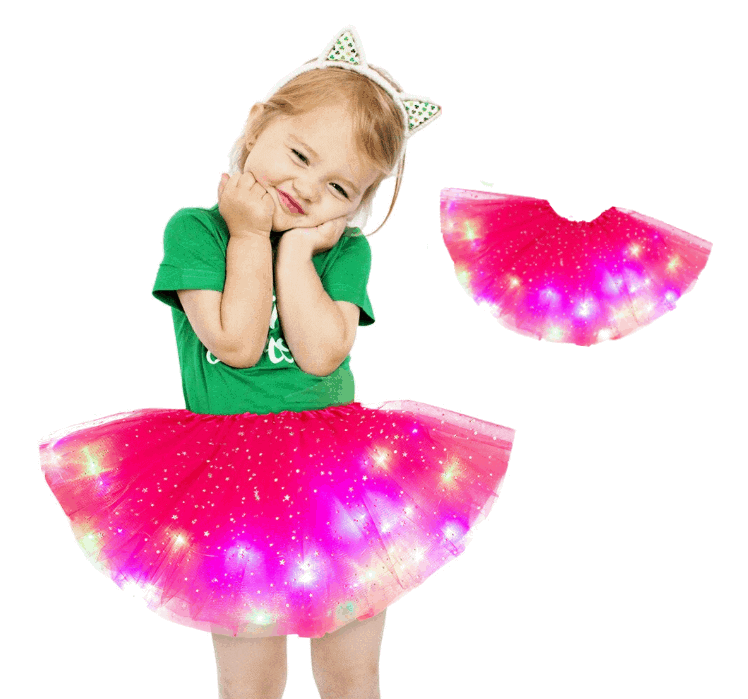 Tutu Rock mit mehrfarbigen LED-Lichtern