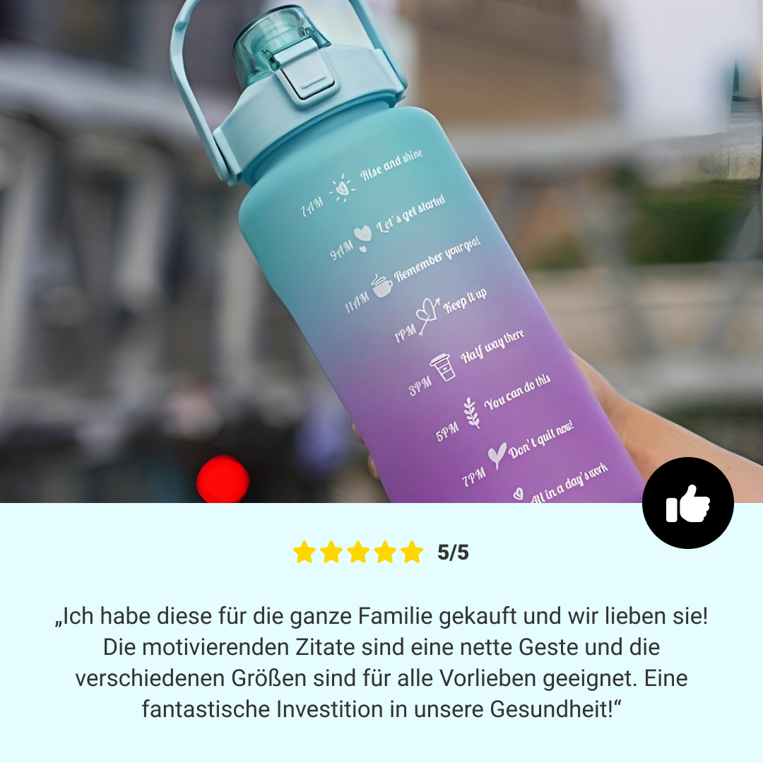 AquaTrio™ 3 in 1 Motivationswasserflasche – Bild 6