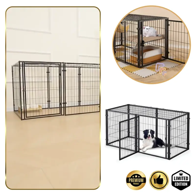 Pawz™ - Multifunktionaler faltbarer Hundezaun mit Tür und abnehmbarem Dach