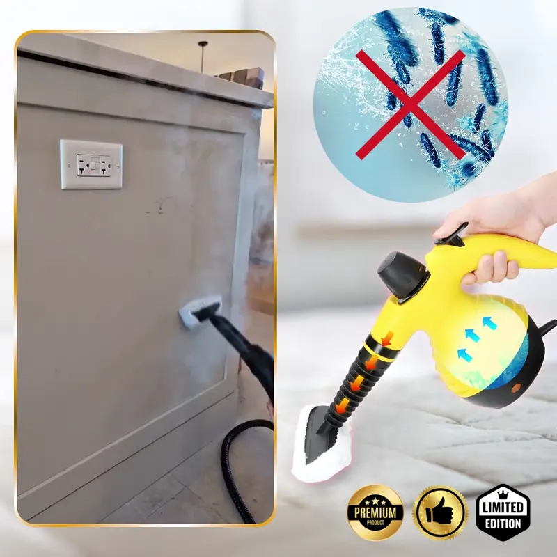STEAMY® Druckluft-Dampfreiniger – Alles in einem mit 9 exklusiven Zubehörteilen